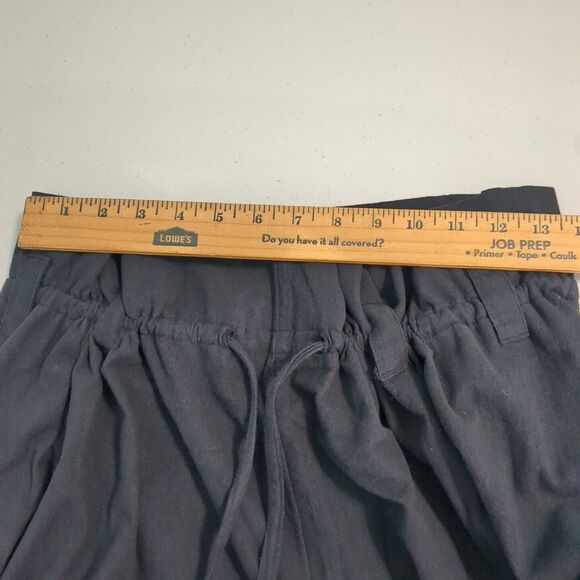 Free People Womens Black Paperbag Harem Wide Leg Drawstring Pants small - Picture 2 of 4